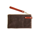 Airporter Clutch - Dark Brown Waxed