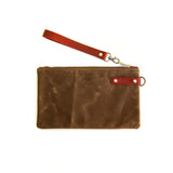 Airporter Clutch - Cinnamon Waxed