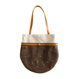 Amsterdam Market Tote - Natural + Dark Brown Waxed