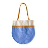Amsterdam Market Tote - Natural + Cornflower Blue