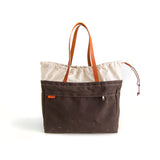 Cabo Tote Bag - Natural + Dark Brown Waxed