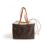 Cabo Tote Bag - Natural + Dark Brown Waxed