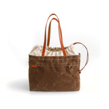 Cabo Tote Bag - Natural + Cinnamon Waxed