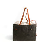Cabo Tote Bag - Natural + Olive Waxed